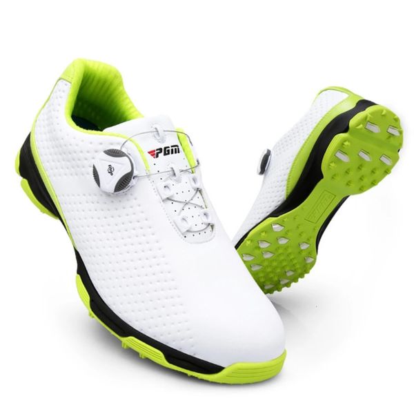 Zapatos de Golf PGM para hombre, zapatillas deportivas impermeables con hebilla y forro de malla, zapatillas de entrenamiento antideslizantes transpirables para hombre 240109