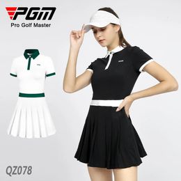 PGM Golf Womens Robe Set Summer Slim Fit Sports Girl Girl Preed Jupe avec shorts anti-lumière