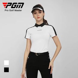 PGM Golf Womens T-shirt Athleisure manches courtes Femmes séchés rapides.