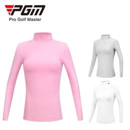 PGM Ladies Autumn and Winter Slimfit Base Shirt Clothing Golf de manga cálida Fabricantes de camiseta de manga larga Suministro directamente 240416