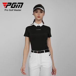 PGM Summer Femmes Golf T-shirt à manches courtes Shirts Ladies Shirts Sports Vêtements minces