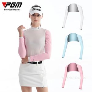 PGM Femmes refroidissantes Suncreen Golf Châle Ladies Fle Ice Silk Antiuv Sport Aras Sleeve Girl Souhtable Shirts Camping Randonnée 240416