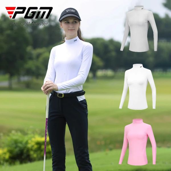 PGM Femmes Golf Shirt Dames Fleece Fleeve Long Manches Girl Gardez les tops à fond mince