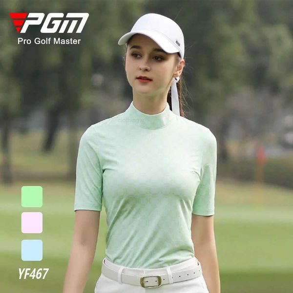 PGM, camiseta de Golf de verano para mujer, camiseta de manga corta elástica transpirable de secado rápido para mujer, Polo, ropa deportiva, ropa de tenis YF467