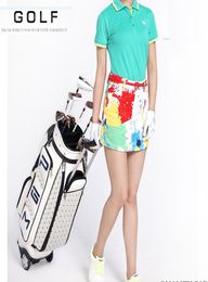 PGM Femmes Wheeled Golf Stand Carry Bag Pu Golf Clubs Sac Trolley Bag7108853