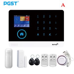 PGST 103 2.4-inch scherm WIFI GSM Home Bulgar Security System 433MHz App Control RFID-kaart met PIR-bewegingsdetector Deursensor