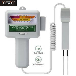 PH mètres 2-en-1 PH chlore mètre 0.5 ~ 6.0ppm CL2 testeur de niveau moniteur de qualité de l'eau de piscine analyseur portatif pour piscine Spa Aquarium 231017