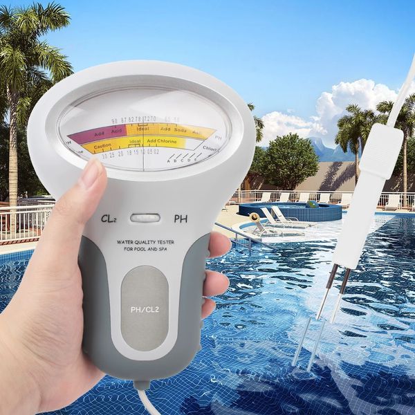 Medidores de PH Dispositivo de prueba de calidad del agua 2 en 1 PC-102 Probador de PH para piscina SPA Probador de cloro de agua Medidor de cloro PH CL2 Medición 231122