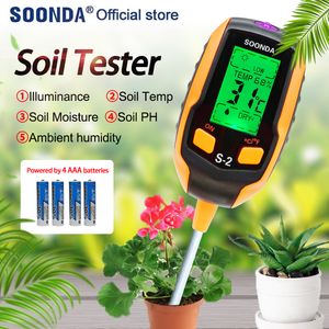 PH mètres 5 en 1 testeur de sol en pot domestique détecteur de pH acidité mètre éclairement mètre température hygromètre humidimètre 230721
