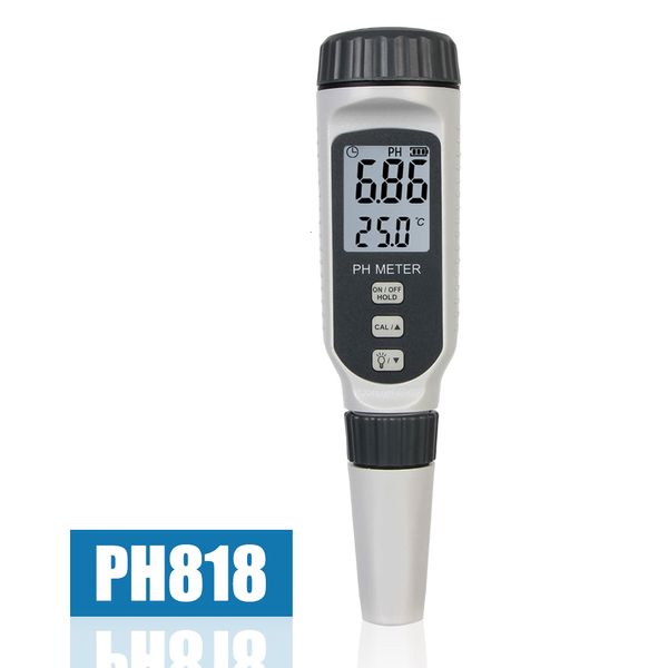 PH Mètres Acidité Mètre pH818 Type de stylo Testeur de qualité de l'eau pH-mètre professionnel Acidomètre pour aquarium Portable Mesure pH818 230710