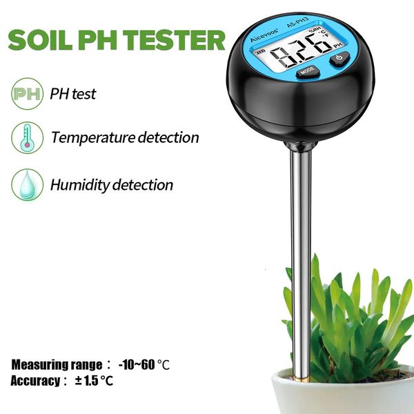 Ph-mètres Aicevoos numérique 3 en 1 sol ph-mètre température humidité moniteur Ph acidité testeur jardinage agriculture sol 231017