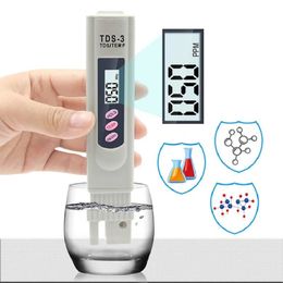 Ph METERS Digitale TDS Meter Monitor Temp PPM Tester Pen LCD METERS Stick Water Purity Monitors Mini Filter Hydroponic Testers TDS-3