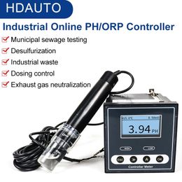 Medidores de PH Medidor de PH industrial en línea Controlador de PH Sensor ORP Probador de sonda de electrodo Control de medición continua para aguas residuales urbanas 231017