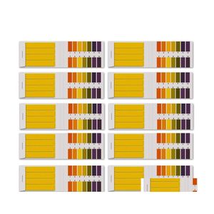 Packs de pH-mètres de 114 indicateurs de test 800 Échelle de papier de tournesol Jus de citron Lait Détergent liquide Kit Drop Delivery Office School Busin Dhnok