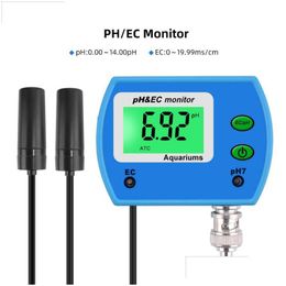 Ph METERS Professional 2 In 1 digitale meter EC voor aquarium mtiparameter waterkwaliteit Monitor online pH/EC Acidom dhkg4