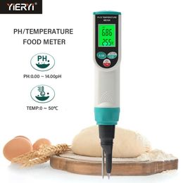 PH-mètres PH-mètre alimentaire professionnel 0.00 ~ 14.00pH testeur de pH de température capteur de haute précision analyseur d'acidité pour la viande en conserve fromage pâte eau 231020