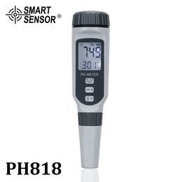 Medidores de ph tipo caneta profissional medidor de ph portátil testador de qualidade da água acidômetro para aquário acidímetro medidor de acidez de ph de água ph818 230710