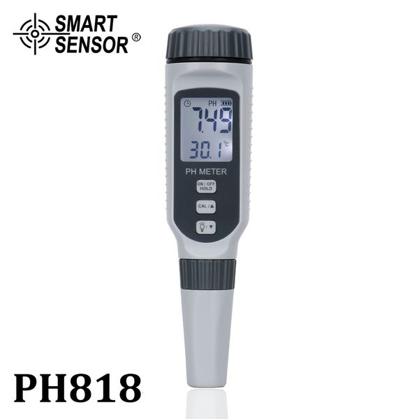 PH mètres Type de stylo professionnel PH mètre Portable PH testeur de qualité de l'eau acidomètre pour aquarium acidimètre eau PH acidité mètre PH818 230710