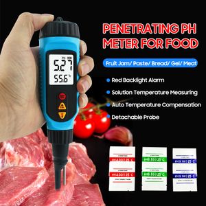 PH-meters SMART SENSOR PH818M PH-meter voor voedselverwerking 2 in 1 voedsel PH-tester Oplossing Temperatuurmeter LCD-achtergrondverlichting Digitale PH-meter 230721