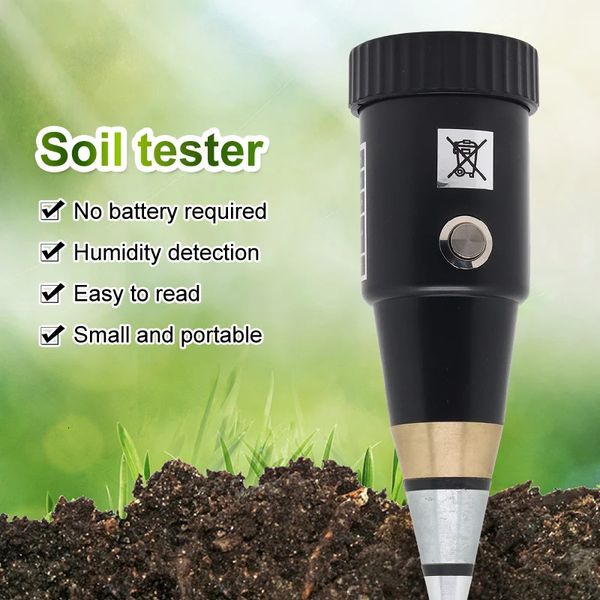 Misuratori PH Umidità del suolo Misuratore PH Acidità Tester di umidità Sonda sensore in metallo 3~8ph Nessuna batteria Igrometro per piantare Attrezzo da giardino 231017