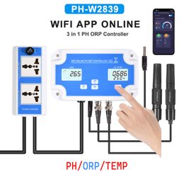 PH-meters Draadloze WiFi Online controledetector Waterkwaliteitsdetector 3-in-1 pH/ORP/TEMP-controller Waterkwaliteitstester BNC-type sonde 230826
