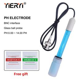 Medidores de PH yieryi, sonda de electrodo de PH, conector BNC para acuario, controlador de PH, Sensor Gib con líquido de calibración 231017