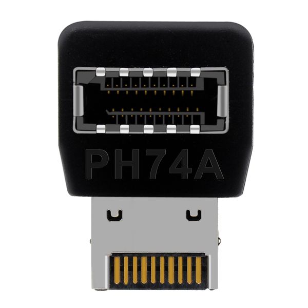 Adaptador de encabezado USB C PH74A/PH74B USB 3.1 Tipo E 90 Grados Convertidor de dirección para la placa base de computadora Conector interno