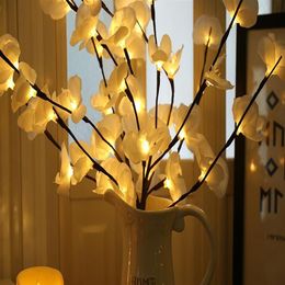 Luz de rama de árbol Phalaenopsis, luces florales para el hogar, fiesta de Navidad, decoración de jardín, bombilla Led decorativa para el hogar, flores falsas # srn263U