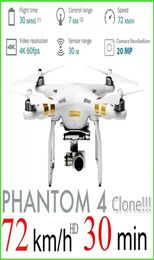 Phantom 4 Pro HD Camera RC Drone Aircraft WiFi UAV Réglable Camera Altitude Hold One Key Returntake Off Quadcopter Drones49734121141128