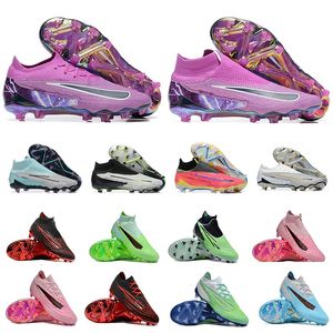 Zapatos de fútbol Phantom GX Elite Thunder Pack Púrpura United DF FG Link Pack Hyper Turquesa Fucsia Dream FlyEase Ghost Lace Verde Cielo Azul Dorado DC9969-300 Botas de fútbol