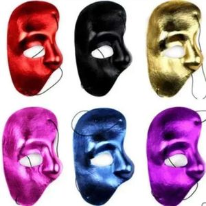 Phantom Mask Face of Half Left the Night Opera Men Mujeres Máscaras Masquerada Fiesta de pelota enmascarada Mascaras Halloween Suministros festivos 828 S ed S