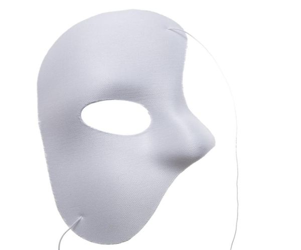 Phantom of the Opera Face Mask Halloween Christmas Nouvel An Costume Costume Make Up Fancy Dishot Up La plupart des adultes White Phan9688075
