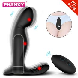 Phanxy anal vibrateur Masseur de la prostate pour hommes pour hommes mâles sexy vibrateurs gode pour femmes stimulateur à distance du vagin