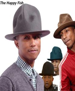 Pharrell Hat voelde Fedora Hat For Woman Men Hats Black Top Hat Y190705035040217