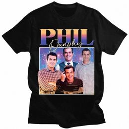 Phil Dunphy TV Show T-shirt Femmes Harajuku Graphiques intéressants à manches courtes Hommes Tee Tops Cott Plus Taille Casual Streetwear D6VH #