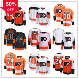 Philadelphia Custom Flyers Hockey Jerseys 48 Morgan Frost 6 Travis Sanheim 8 Dave Schultz 86 Joel Farabee 21 Scott Laughton 55 Rasmus Ristolainen Noah Cates Cam York