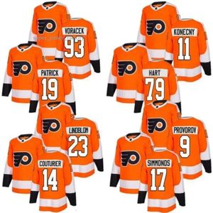 Maillot de hockey Philadelphia''flyers''jumpers 93 Voracek 19 Patrick 79 Haart Jerseycustom Hommes Femmes Enfants Jeunes 5657 3798