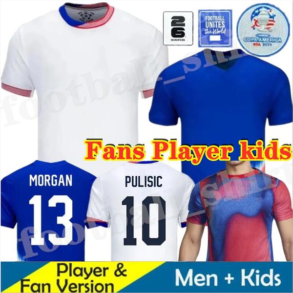 Fans Joueur 2024 Rose Lavelle Pulisic 24 25 Jerseys de foot