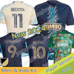 Filadelfia Unión 2023 2024 Jersey de fútbol Kits Kit Men 23/24 Camisa de fútbol Casa de la Marina Primaria Día de la Tierra Beige Uhre Pre-Match Martinez McGlynn Wagner Gazdag