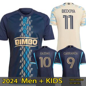 Philadelphia Union 2024 2025 voetbalshirt kindertenue heren 23/24 voetbalshirts primair thuis marineblauw uit beige CARRANZA GAZDAG UHRE GLESNES MARTINEZ McGLYNN WAGNER