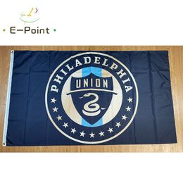 Philadelphia Union FC 3*5ft (90cm*150cm) Polyester Flags Banner Decoración Flying Home Garden Regalos festivos