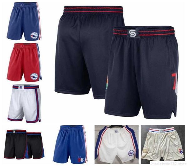 Philadelphia03903976ers039039Men 2022 City Swingman Pants Edition Pantalones cortos de baloncesto Performance Black Short3284059