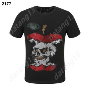 Philip Plein Heren T-shirt Merk T-shirt Designer T-shirt Skull Man T-shirts Klassiek Hoge kwaliteit Hip Hop Plein Shirt Man Shirt Vrije tijd Outdoor Korte mouwen 8843