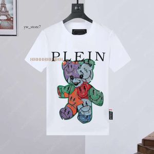 Philipe Plain T-shirts Luxury Brand Men de Crystal Fashion Original Design Summer High Quality Plein Skull PP Classic Rhinestone Tshirt Streetwear Casual 825