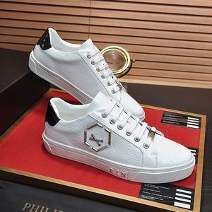 Philipe Plein chaussures de luxe Brand Sport Sneakers pour hommes Famous Designer Shoe Check One Fashion High Quality Business Scale Cuir Metal Skulls Pp Patter