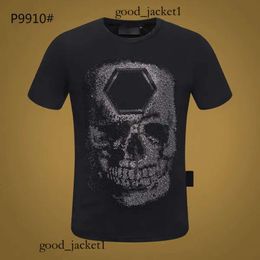 Philipe Plein T-shirts 2023SS Mens Tshirts Designer Skull Diamond T-shirt Short Dollar Brown Bear Brand Tee Oneck Skulls de haute qualité Tshirt Tees Tops Plein 293