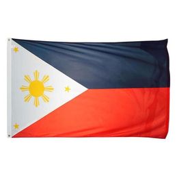 Bandera filipina de alta calidad 3x5 ft National Banner 90x150cm Festival Party Gift 100d Polyester Flagadas impresas al aire libre y B4707051