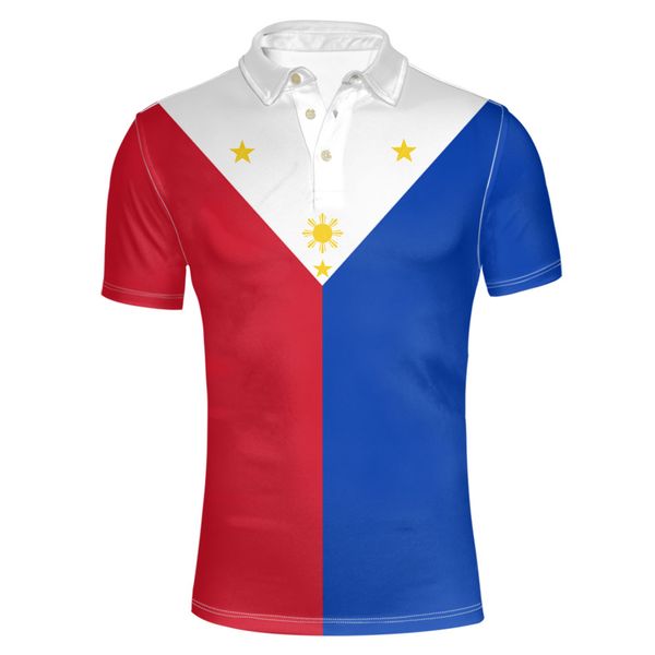 Philippines homme jeunesse Polo bricolage gratuit nom personnalisé phl nation drapeau ph république pilipinas philippin imprimer texte photo vêtements