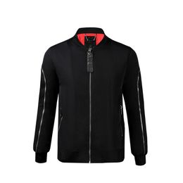 Philipps gewoon herenjack pp schedels merk herfst winter echt lederen plein blazer zipper zwarte hiphop streetwear motorcollectie bovenkleding jassen jassen