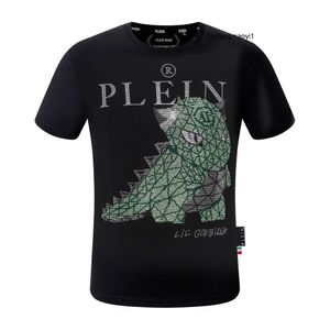 Philipps pp OSO CAMISETA Diseñador para hombre Camisetas Ropa de marca Rhinestone PP Cráneo Hombres CAMISETA CUELLO REDONDO SS PIEDRAS Clásico Hip Plein Hop Streetwear Camiseta Top T 73EK